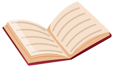 Kırmızı kitap beyaz arka plan illüstrasyon