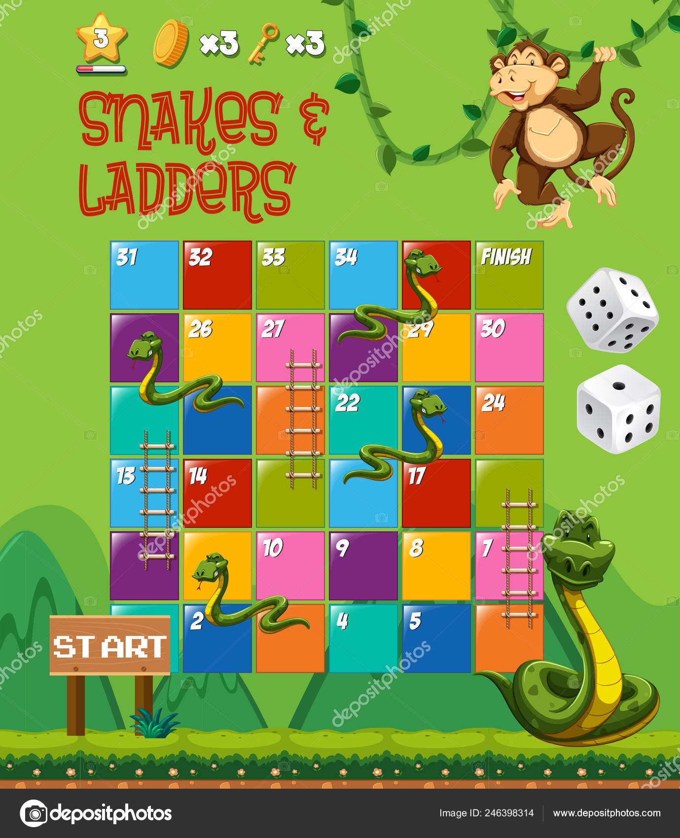 SNAKES AND LADDERS jogo online no