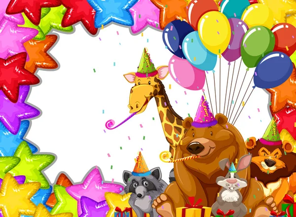 Party animals card concept illustration