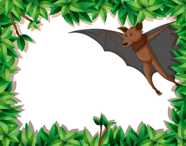 Bat Charakter Ilustracja Ramki — Wektor stockowy