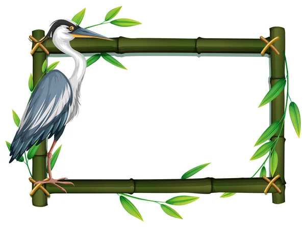 Ptak Natura Ramka Ilustracji — Wektor stockowy