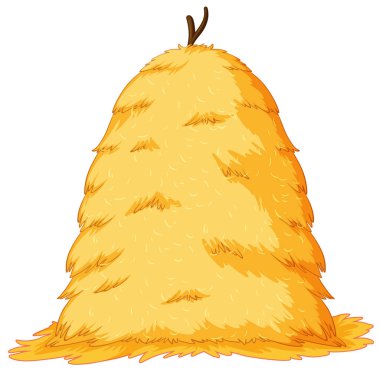 large stack of hay illustration clipart