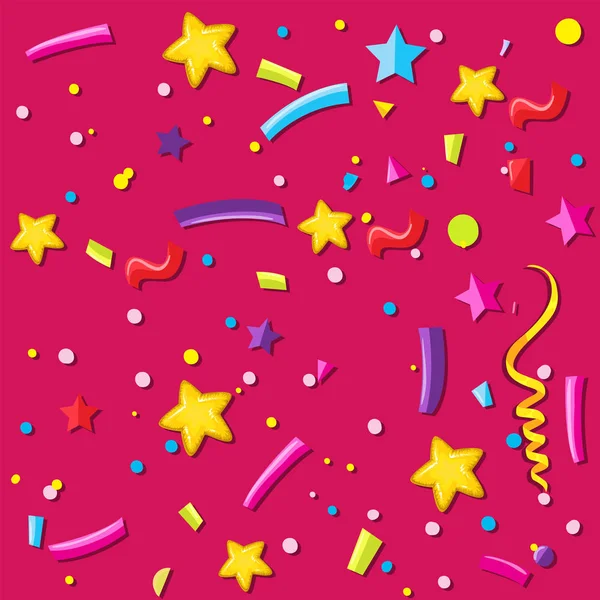 Pink Streamer Celebração Fundo Ilustração — Vetor de Stock