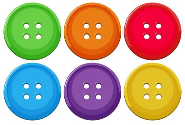 Renkli düğmeler resimde kümesi
