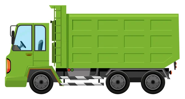 Caminhão Lixo Fundo Branco Ilustração —  Vetores de Stock
