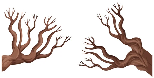 Set Tree Branch Illustration — Stock Vector