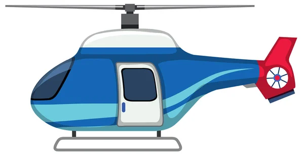 Isolated Helicopter White Background Illustration — Stock Vector