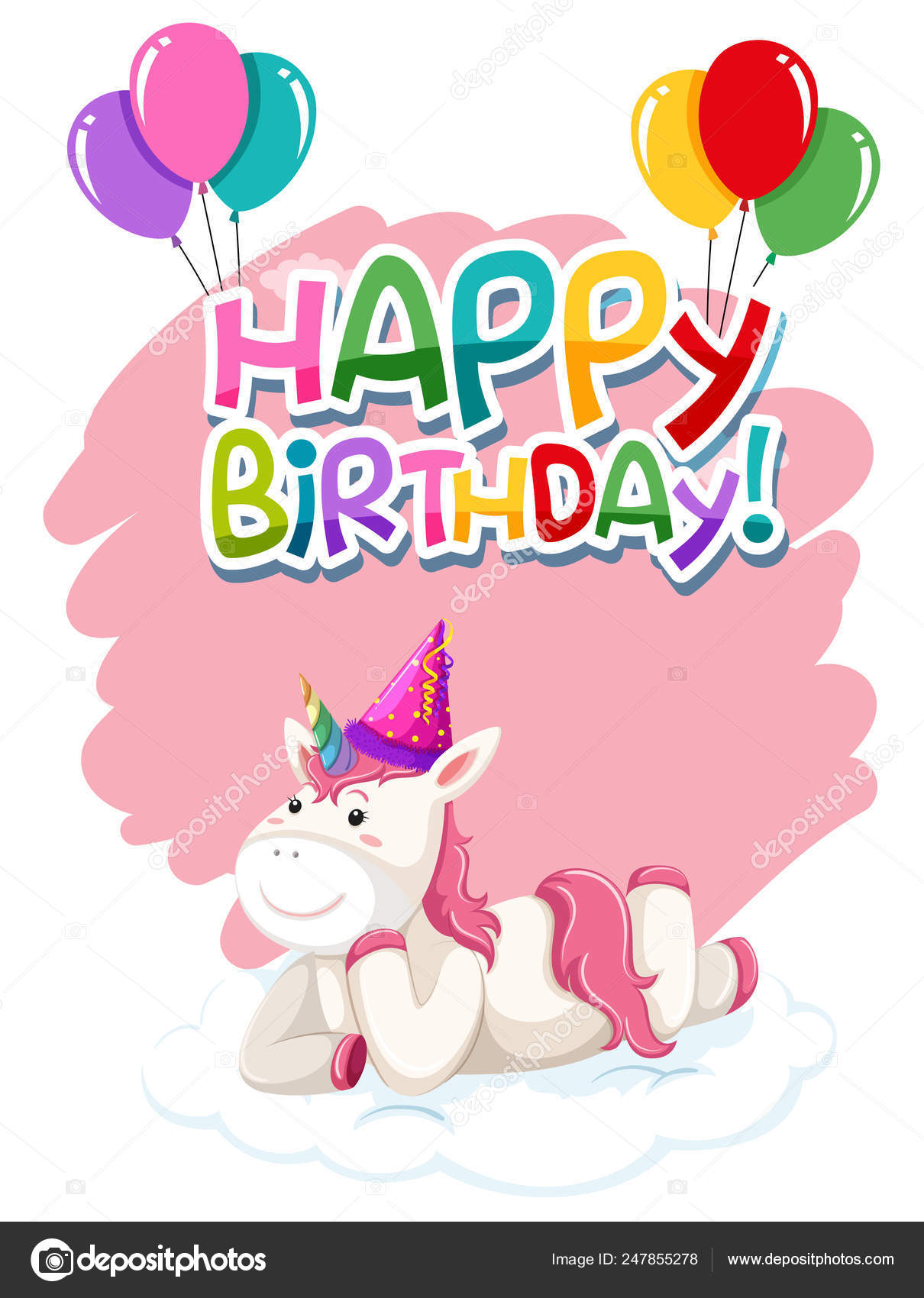 Download A cute unicorn happy birthday icon — Stock Vector ...