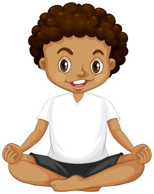 Bir genç çocuk meditasyon