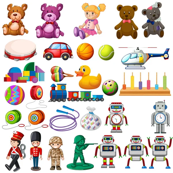 Set of children toys — Stock Vector