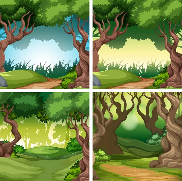 Set of nature background — Stock Vector