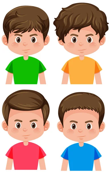 Set of male character — Stock Vector