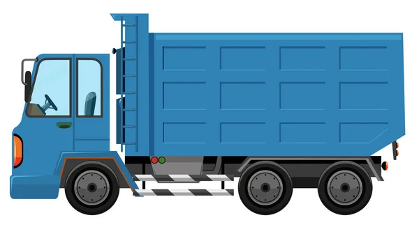 A garbage truck on white background — Stock Vector