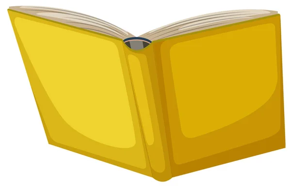 Libro giallo isolato su sfondo bianco — Vettoriale Stock