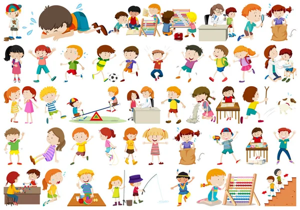 Set di personaggi per bambini — Vettoriale Stock