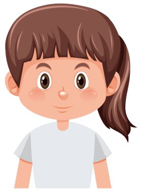 İzole kız karakter