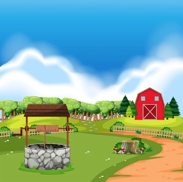 A vidéki mezőgazdasági földterületek — Stock Vector