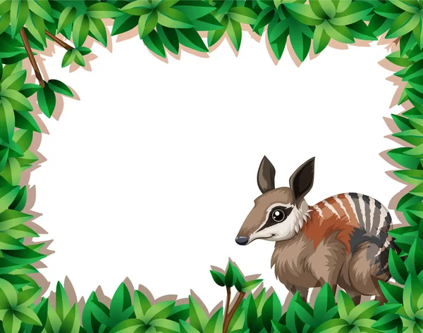 Un numbat en marco de la naturaleza — Archivo Imágenes Vectoriales