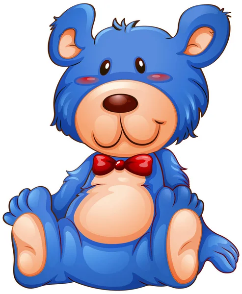 Un ours en peluche bleu — Image vectorielle