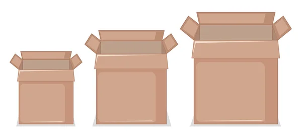 Conjunto de caja de cartón — Vector de stock