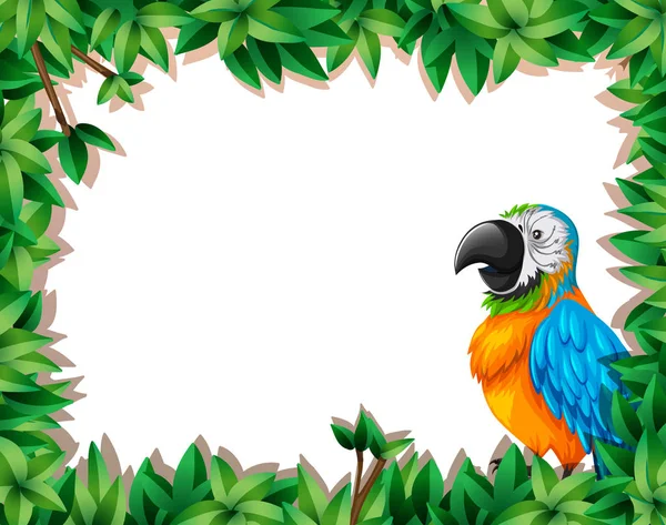 Egy papagáj, keret jellegű — Stock Vector