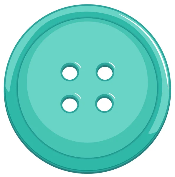 Απομονωμένη μπλε κουμπί σε λευκό φόντο — Διανυσματικό Αρχείο