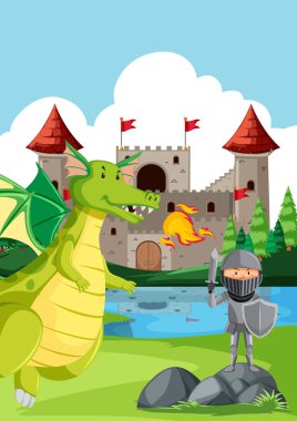 Bir ejderha mücadele Kight