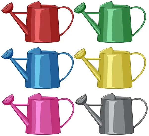 Latas de riego para jardinería — Vector de stock