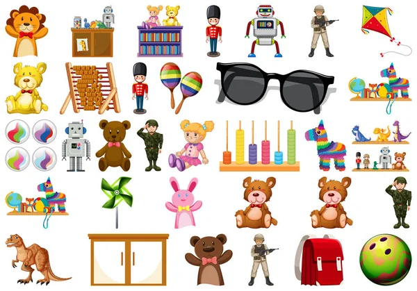 Ensemble de jouets pour enfants — Image vectorielle