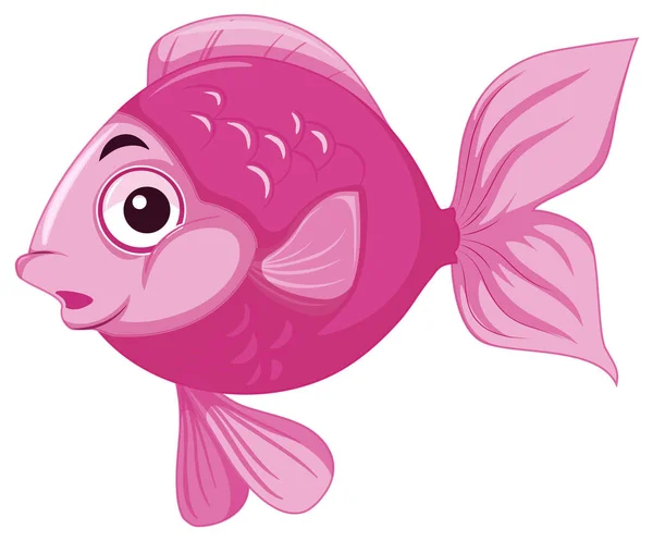 Glückliche rosa Fische im Wasser — Stockvektor