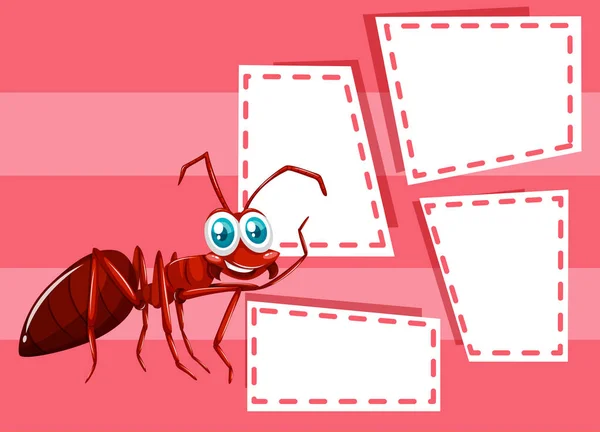Μυρμήγκι στο πρότυπο σημείωσης — Διανυσματικό Αρχείο