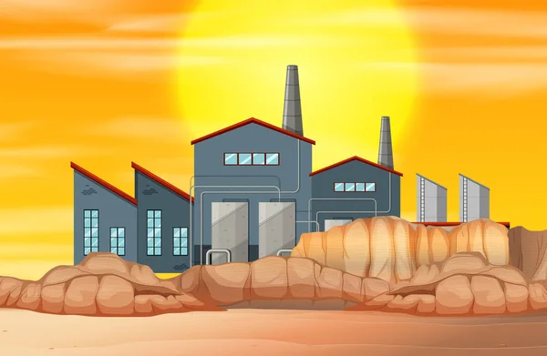 Fabryka w suchym lądzie — Wektor stockowy