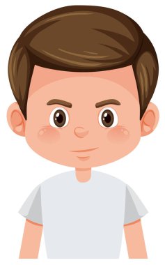 Sevimli esmer çocuk yüz