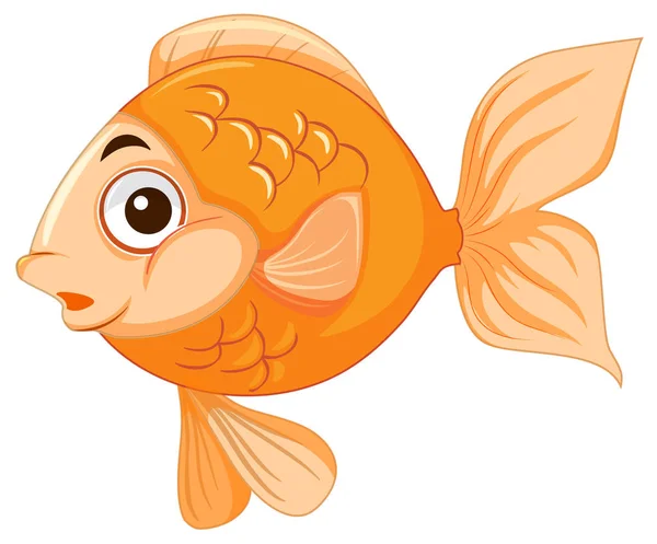 Altın bir balık karakteri — Stok Vektör