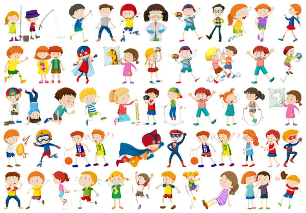 Set of children character — Stock Vector