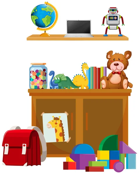 Children toy on white background — Stock Vector