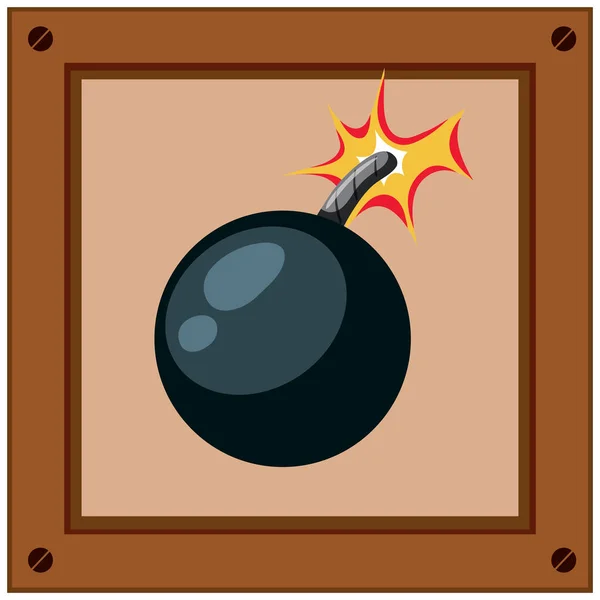 Une icône de bombe pour le décor — Image vectorielle