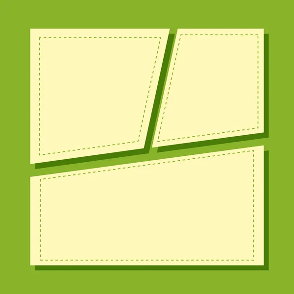 Шаблон зеленої нотатки — стоковий вектор