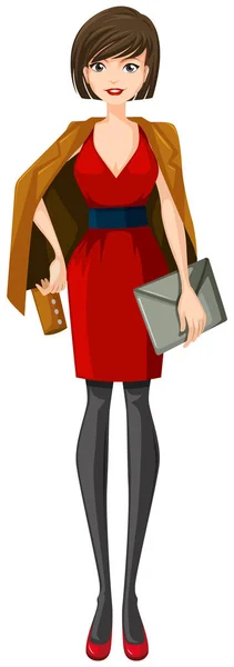 A modern female character — Stock Vector