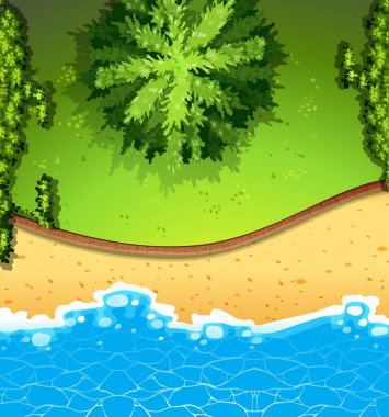 Havadan bahçe manzarası