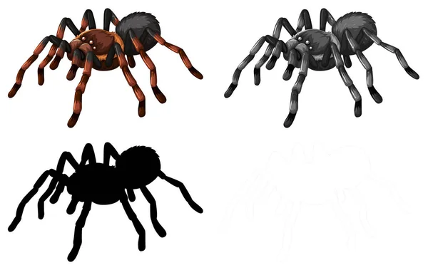 Spinnencharakter — Stockvektor