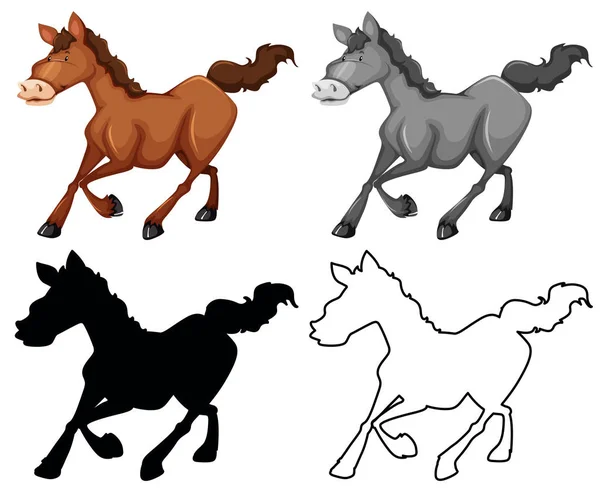 Set of horse character