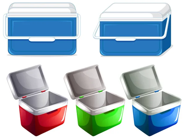 Set di contenitori per scatole di ghiaccio — Vettoriale Stock