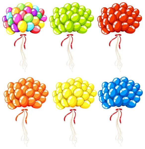 Conjunto de globos de colores — Vector de stock