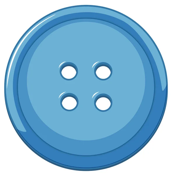 Blauer Knopf auf weißem Hintergrund — Stockvektor