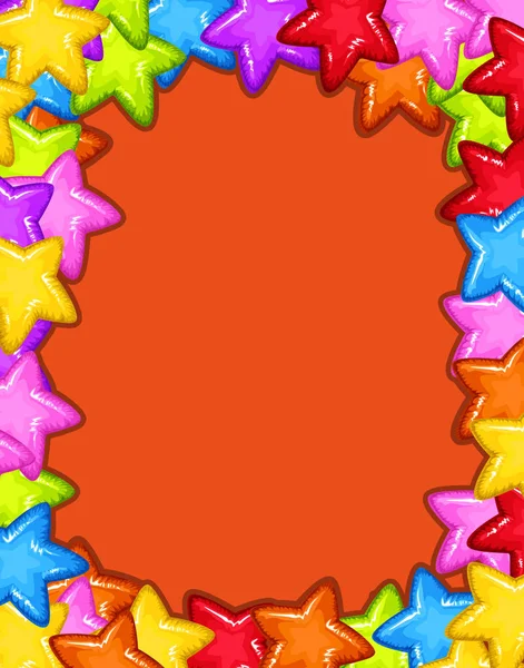 Un modèle de carte étoile coloré — Image vectorielle