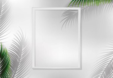 Bir doğa yaprağı çerçevesi