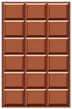 Beyaz backgrounf bir çikolata