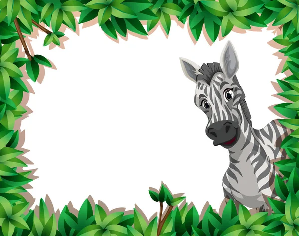 Zebra im Naturrahmen — Stockvektor