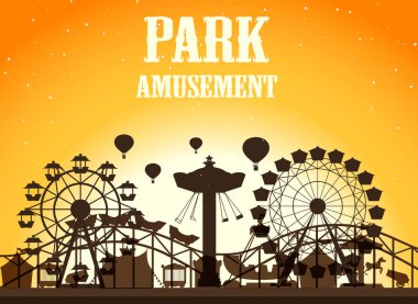 Lunapark silhoutte arka plan